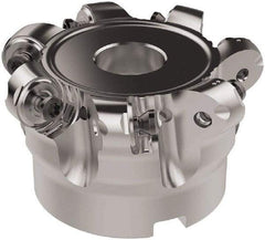 Seco - 2-1/2" Cut Diam, 6mm Max Depth, 3/4" Arbor Hole, 7 Inserts, RNMU12.. Insert Style, Indexable Copy Face Mill - R220.28 Cutter Style, 11,200 Max RPM, 1-1/2 High, Through Coolant, Series R220 - Exact Tool & Supply
