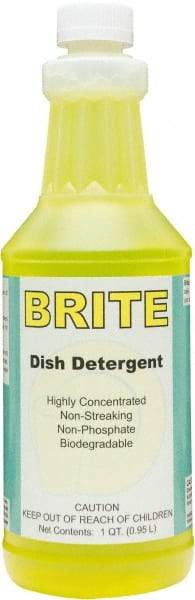 Detco - 32 oz Bottle Manual Dishwashing Liquid - Lemon Scented - Exact Tool & Supply