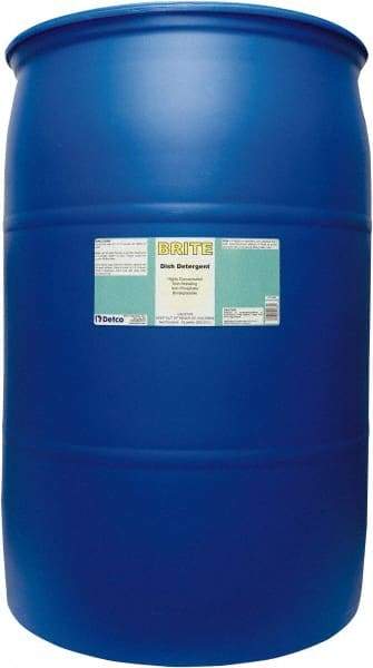 Detco - 55 Gal Drum Manual Dishwashing Liquid - Lemon Scented - Exact Tool & Supply
