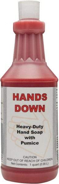 Detco - 32 oz Squeeze Bottle Gel Hand Cleaner with Grit - Red, Cherry Scent - Exact Tool & Supply