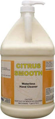 Detco - 1 Gal Pump Bottle Waterless Cream Waterless Hand Cleaner - Yellow, Citrus Scent - Exact Tool & Supply
