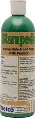 Detco - 16 oz Bottle Gel Hand Cleaner with Grit - Green, Almond Scent - Exact Tool & Supply