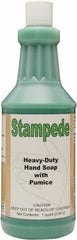 Detco - 32 oz Bottle Gel Hand Cleaner with Grit - Green, Almond Scent - Exact Tool & Supply