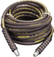Enerpac - 3/8" Inside Diam x 3/8 NPT 30' Hydraulic Pump Hose - 10,000 psi, 3/8 NPTF Male Opposite End, Rubber - Exact Tool & Supply