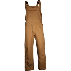 National Safety Apparel - Size 38 Regular Brown HRC 2 Flame Resistant/Retardant Bib Overalls - Exact Tool & Supply