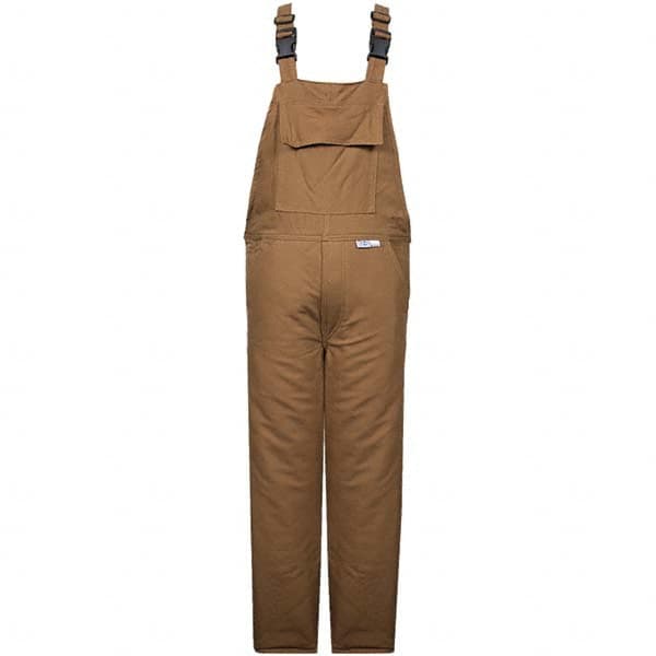 National Safety Apparel - Size L Brown HRC 4 Flame Resistant/Retardant Bib Overalls - Exact Tool & Supply