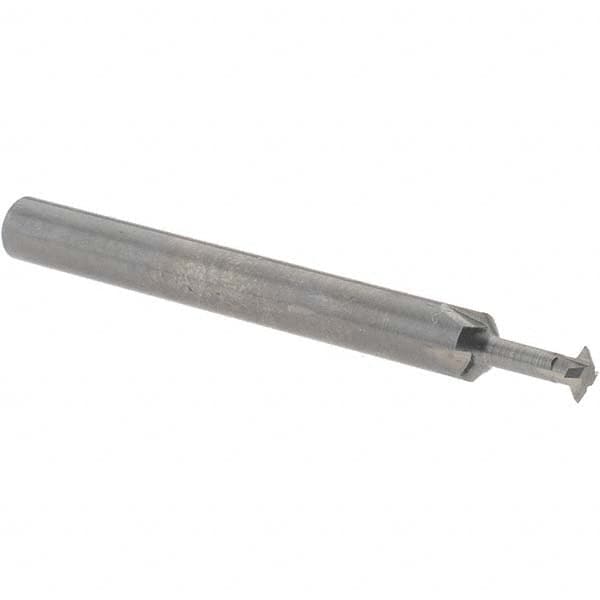 Accupro - 5/32° 5/32" Cut Diam, 0.045" Cut Width, 3/16" Shank, Solid Carbide Double-Angle Cutter - Exact Tool & Supply