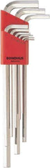 Bondhus - 9 Piece, L-Key Hex Key Set - 1.5 to 10mm Range, Protanium High Torque Steel - Exact Tool & Supply