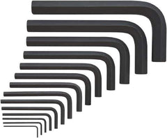 Bondhus - 14 Piece, L-Key Mini Hex Key Set - 2 to 19mm Range, Protanium High Torque Steel - Exact Tool & Supply