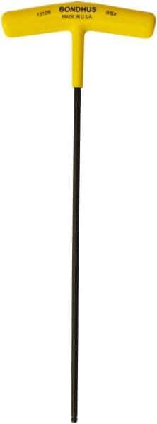 Bondhus - 1/8" Hex, T-Handle, Ball End Hex Key - 7.8" OAL, Protanium High Torque Steel, Inch System of Measurement - Exact Tool & Supply