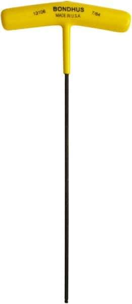 Bondhus - 7/64" Hex, T-Handle, Ball End Hex Key - 7.3" OAL, Protanium High Torque Steel, Inch System of Measurement - Exact Tool & Supply