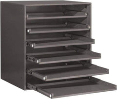Durham - 6 Drawer, Small Parts Slide Rack Cabinet - 22" Deep x 23" Wide x 17" High - Exact Tool & Supply