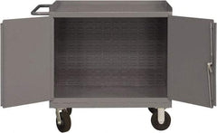 Durham - 2,000 Lb Capacity, 24" Wide x 36" Long x 40-1/2" High Mobile Cart - 2 Door, Steel, 2 Rigid/2 Swivel Casters - Exact Tool & Supply