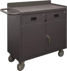 Durham - 1,200 Lb Capacity, 18" Wide x 36" Long x 32-7/32" High Mobile Cart - 2 Door, 2 Drawer, 1 Shelf, Steel, 2 Rigid/2 Swivel Casters - Exact Tool & Supply