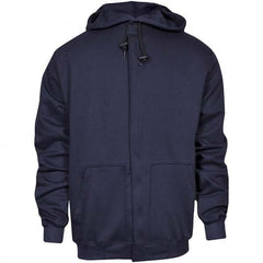 National Safety Apparel - Size 2XL Navy Flame Resistant/Retardant Sweatshirt - Exact Tool & Supply