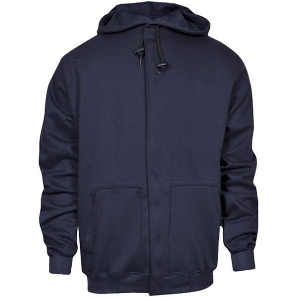 National Safety Apparel - Size 3XL Navy Flame Resistant/Retardant Sweatshirt - Exact Tool & Supply