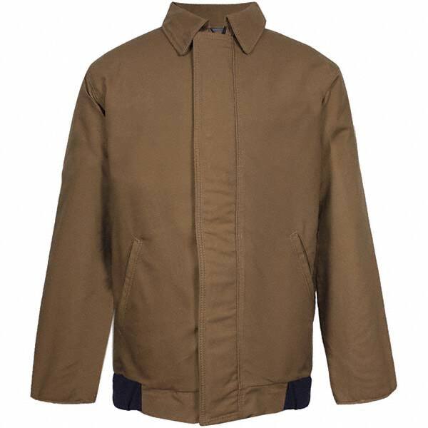 National Safety Apparel - Size M Brown Flame Resistant/Retardant Jacket/Coat - Exact Tool & Supply