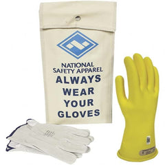 National Safety Apparel - Class 0, Size 10, 11" Long, Rubber Lineman's Glove Kit - Exact Tool & Supply