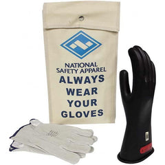 National Safety Apparel - Class 0, Size 11, 11" Long, Rubber Lineman's Glove Kit - Exact Tool & Supply