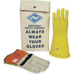 National Safety Apparel - Class 2, Size 12, 11" Long, Rubber Lineman's Glove Kit - Exact Tool & Supply
