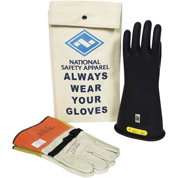National Safety Apparel - Class 2, Size 10, 11" Long, Rubber Lineman's Glove Kit - Exact Tool & Supply