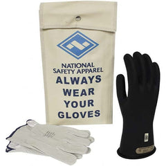 National Safety Apparel - Class 0, Size 8, 11" Long, Rubber Lineman's Glove Kit - Exact Tool & Supply
