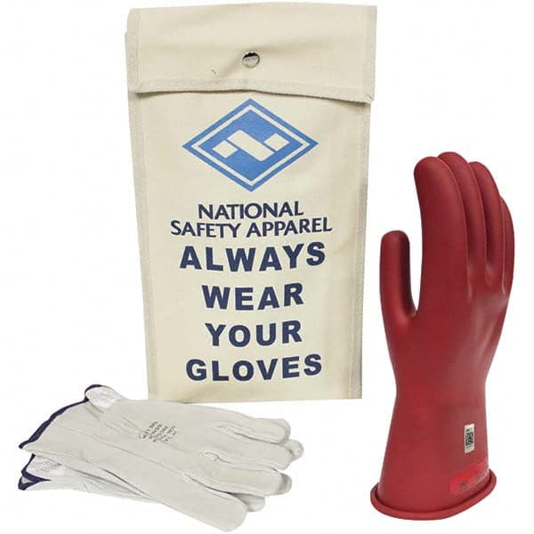 National Safety Apparel - Class 0, Size 12, 11" Long, Rubber Lineman's Glove Kit - Exact Tool & Supply