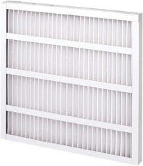 Made in USA - 12" Noml Height x 24" Noml Width x 2" Noml Depth, 35% Capture Efficiency, Wireless Pleated Air Filter - MERV 8, Synthetic, Integrated Paperboard Frame, 500 Max FPM, 1,000 CFM, For Any Unit - Exact Tool & Supply