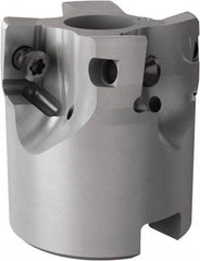 Seco - 4 Inserts, 40mm Cut Diam, 16mm Arbor Diam, 18mm Max Depth of Cut, Indexable Square-Shoulder Face Mill - 90° Lead Angle, 40mm High, XOMX18.. & XOEX18.. Insert Compatibility, Through Coolant, Series Turbo 18 - Exact Tool & Supply