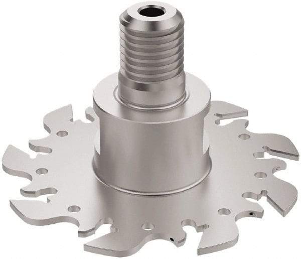 Seco - Modular Connection Connection, 0.122" Cutting Width, 0.9567" Depth of Cut, 80mm Cutter Diam, 9 Tooth Indexable Slotting Cutter - R335.10 Toolholder, 150.10 Insert, Right Hand Cutting Direction - Exact Tool & Supply