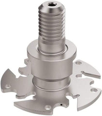 Seco - Modular Connection Connection, 0.0886 to 0.0984" Cutting Width, 0.622" Depth of Cut, 2" Cutter Diam, 5 Tooth Indexable Slotting Cutter - R335.10 Toolholder, 150.10 Insert, Right Hand Cutting Direction - Exact Tool & Supply
