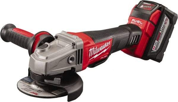 Milwaukee Tool - 4-1/2" Wheel Diam, 8,500 RPM, Cordless Angle & Disc Grinder - 5/8-11 Spindle - Exact Tool & Supply