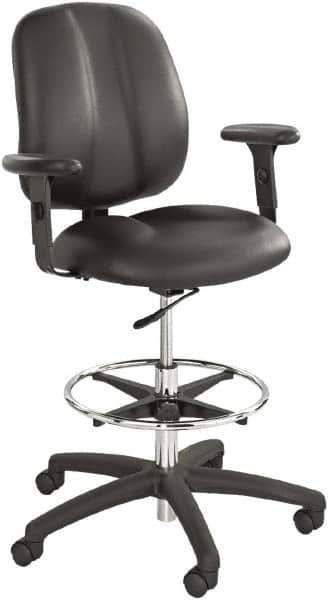 Safco - Black Adjustable T-Pad Arms - For Safco Apprentice Series Chairs - Exact Tool & Supply