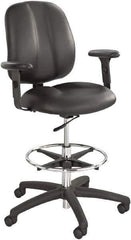 Safco - Black Adjustable T-Pad Arms - For Safco Apprentice Series Chairs - Exact Tool & Supply