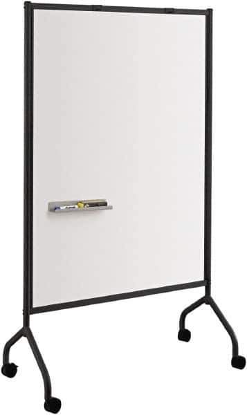 Safco - 72" High x 42" Wide Magnetic Wet/Dry Erase - Steel, 21-1/2" Deep, Includes Magnetic Accessory Tray, Dry Erase Markers, Eraser & Easel Pad Hooks - Exact Tool & Supply