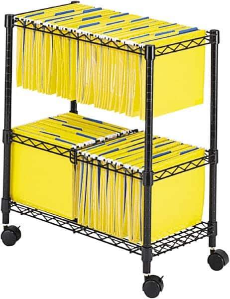 Safco - 33-1/4" Wide x 17" Long x 27" High Tote Cart - 1 Shelf, Steel - Exact Tool & Supply