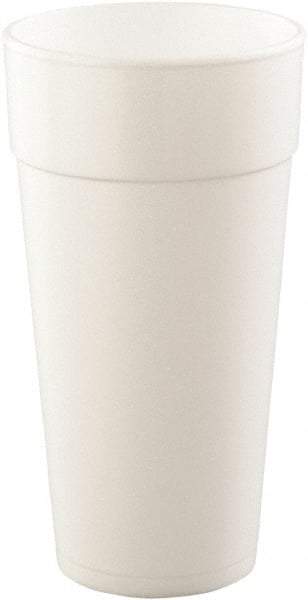DART - Drink Foam Cups, Hot/Cold, 24 oz, 25/Bag, 20 Bags/Carton - White - Exact Tool & Supply