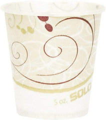 Solo - Paper Water Cups, Waxed, 5 oz, 100/Bag, 30 Bags/Carton - Multicolor - Exact Tool & Supply