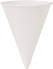Solo - Cone Water Cups, Cold, Paper, 4 oz, 200/Bag, 25 Bags/Carton - White - Exact Tool & Supply