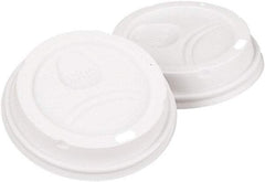 Dixie - Dome Lid Fits 10-16 oz Perfectouch Cups, 12-20 oz Hot Cups, WiseSize, 500/CT - White - Exact Tool & Supply