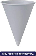 Solo - Bare Treated Paper Cone Water Cups, 6 oz, 200/Sleeve, 25 Sleeves/Carton - White - Exact Tool & Supply