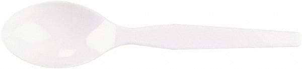 Dixie - Plastic Cutlery, Heavy Mediumweight Teaspoons, 100/B oz - White - Exact Tool & Supply