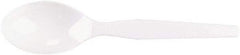 Dixie - Plastic Cutlery, Heavy Mediumweight Teaspoons, 100/B oz - White - Exact Tool & Supply
