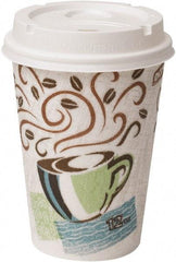 Dixie - Paper Hot Cups & Lids Combo Bag, 12 oz, 50/Pack, 6/Packs per Carton - Multicolor - Exact Tool & Supply
