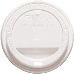 Solo - Traveler Drink-Thru Lid, 1000/Carton - White - Exact Tool & Supply