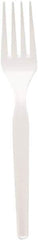Dixie - Plastic Cutlery, Heavy Mediumweight Forks, 1000/Carton - White - Exact Tool & Supply