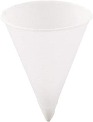Solo - Cone Water Cups, Paper, 4 oz, Rolled Rim, 200/Bag, 25 Bags/Carton - White - Exact Tool & Supply
