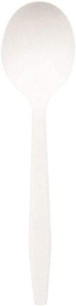 Dixie - Plastic Cutlery, Mediumweight Soup Spoons, 1000/Carton - White - Exact Tool & Supply