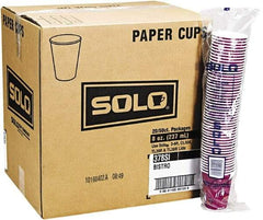 Solo - Bistro Design Hot Drink Cups, Paper, 12 oz, 50/Bag, 20 Bags/Carton - Maroon - Exact Tool & Supply