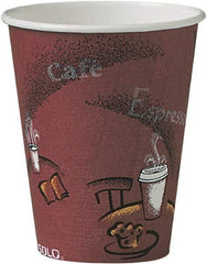 Solo - Bistro Design Hot Drink Cups, Paper, 8 oz, 500/Carton - Maroon - Exact Tool & Supply